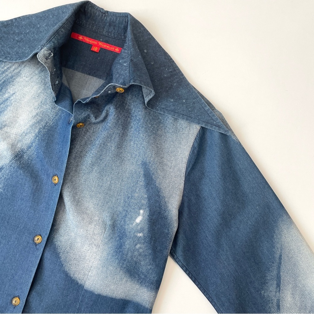 Vivienne Westwood Vintage F/W Archive 1992 Always On Camera Chambray Button-Up - Picture 5 of 16